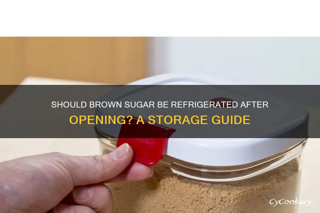 should brown sugar be refrigerated after opening
