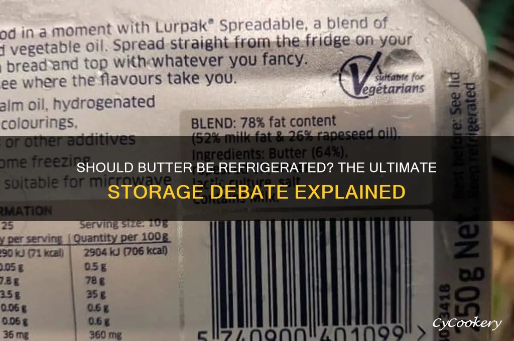 should buter be stored in the refrigerator
