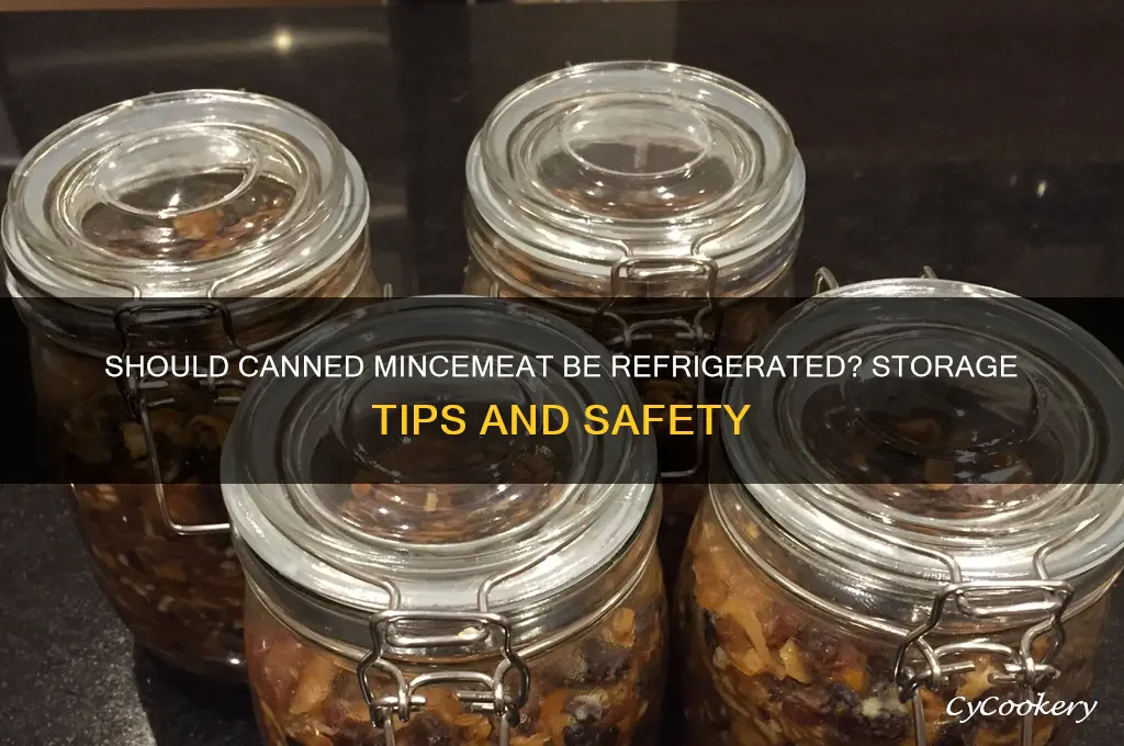 should canned mincemeat be refrigerated