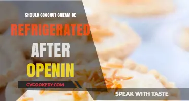 Should Coconut Cream Be Refrigerated After Opening? A Guide