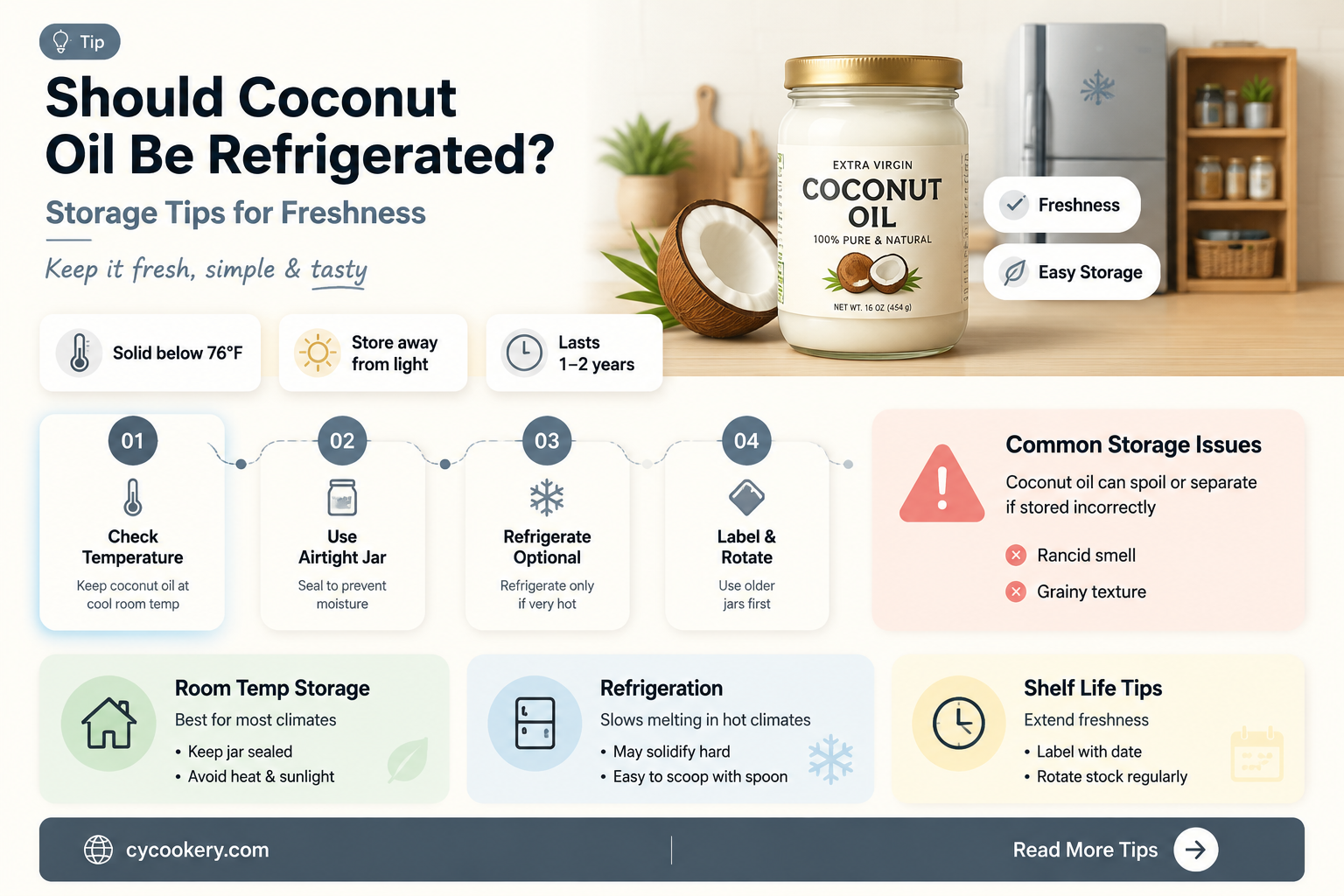 am i suppose to refrigerate coconut oil