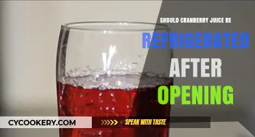 Should Cranberry Juice Be Refrigerated After Opening? Expert Tips