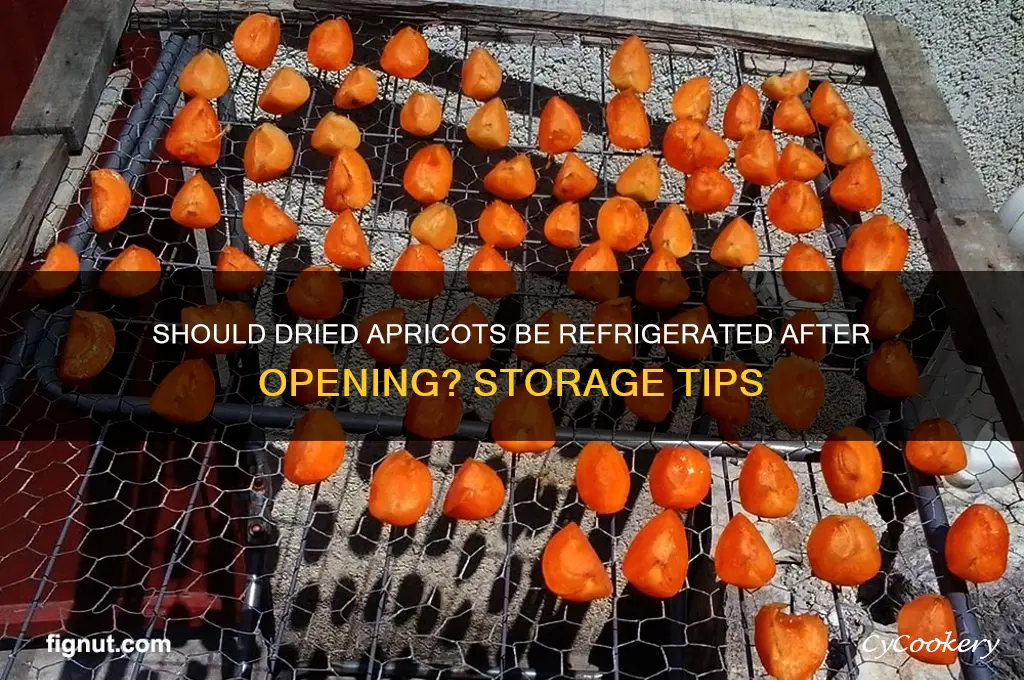 should dried apricots be refrigerated after opening
