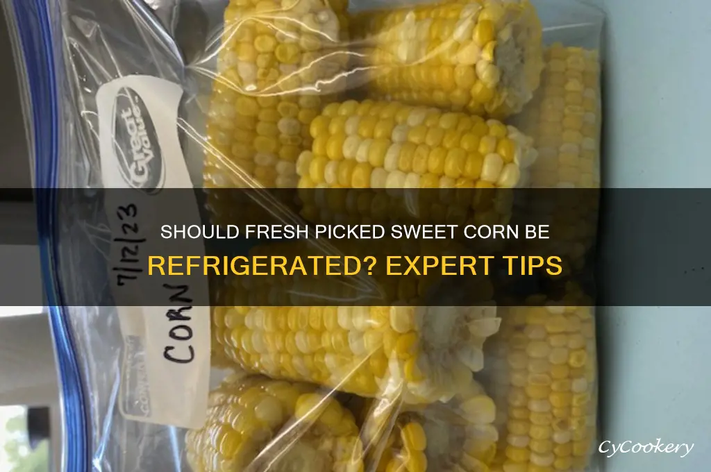 should fresh picked sweet corn be refrigerated