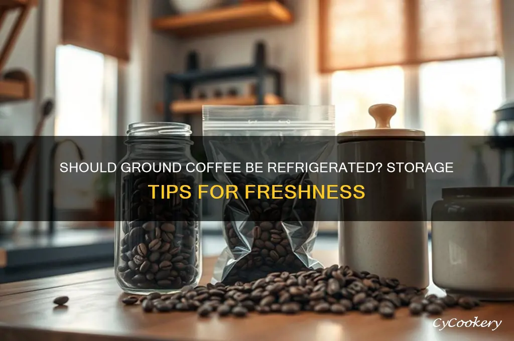 should ground coffee be stored in refrigerator