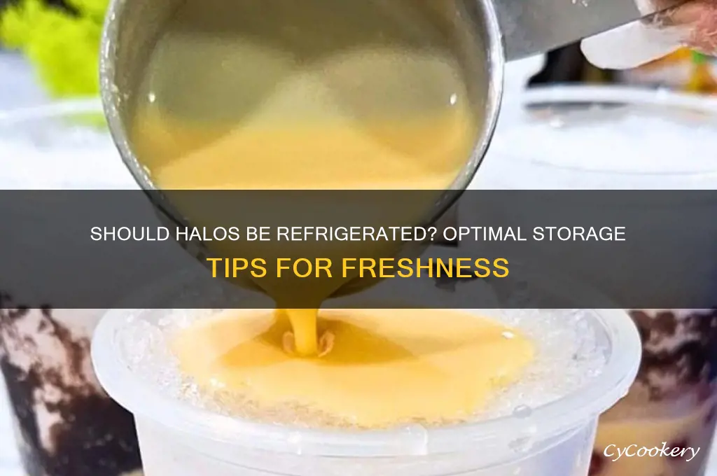 should halos be stored in the refrigerator