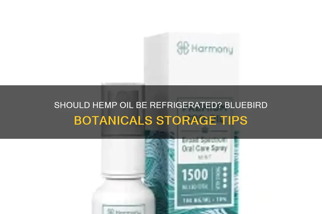 should hemp oil be refrigerated bluebird botanicals