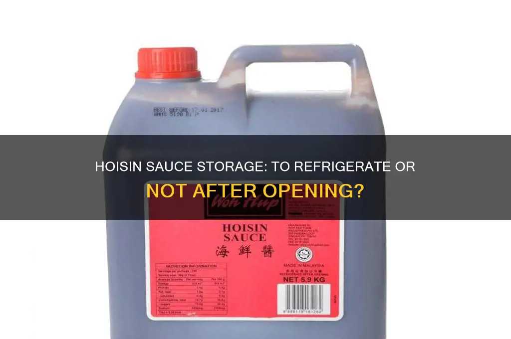 should hoisin sauce be refrigerated after opening