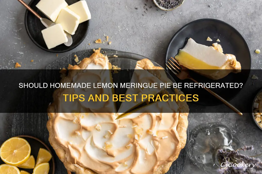 should homemade lemon meringue pie be refrigerated