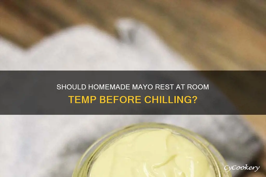 should homemade mayonnaise sit out before refrigerating