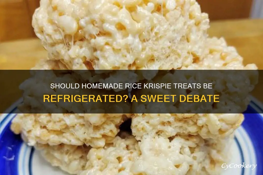 should homemade rice krispie treats be refrigerated