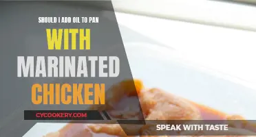 Adding Oil to a Pan with Marinated Chicken: Good Idea?