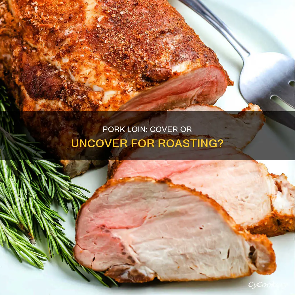 should I cover a pork loin in a roast pan