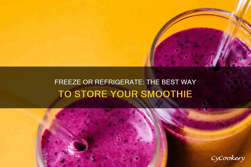 should i freeze or refrigerate my smoothie