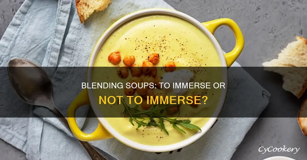 should i immersion blend soup while still cooking