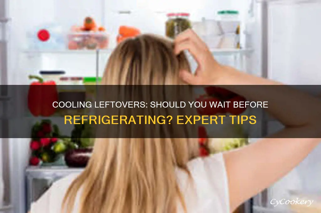 should i let leftovers cool before refrigerating