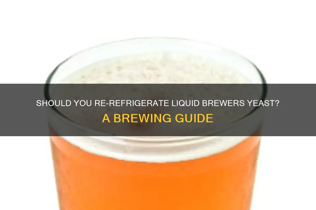 should i re refrigerate liquid brewers yeast