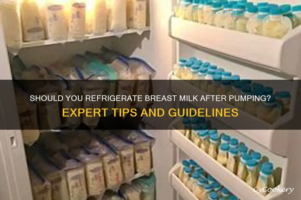 should i refrigerate breast milk after pumping