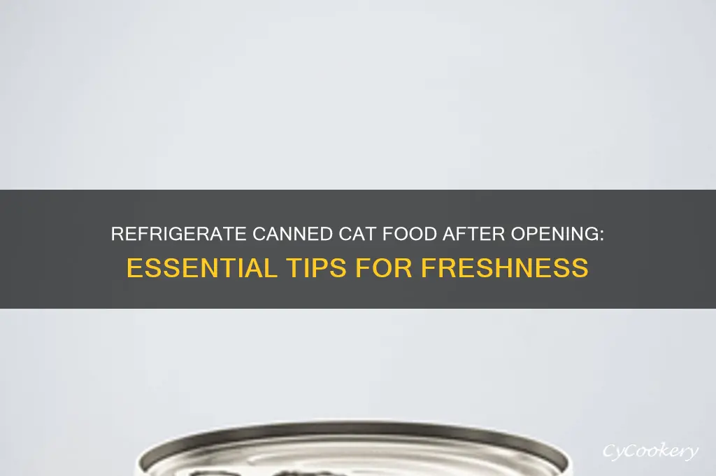 should i refrigerate canned cat food after opening