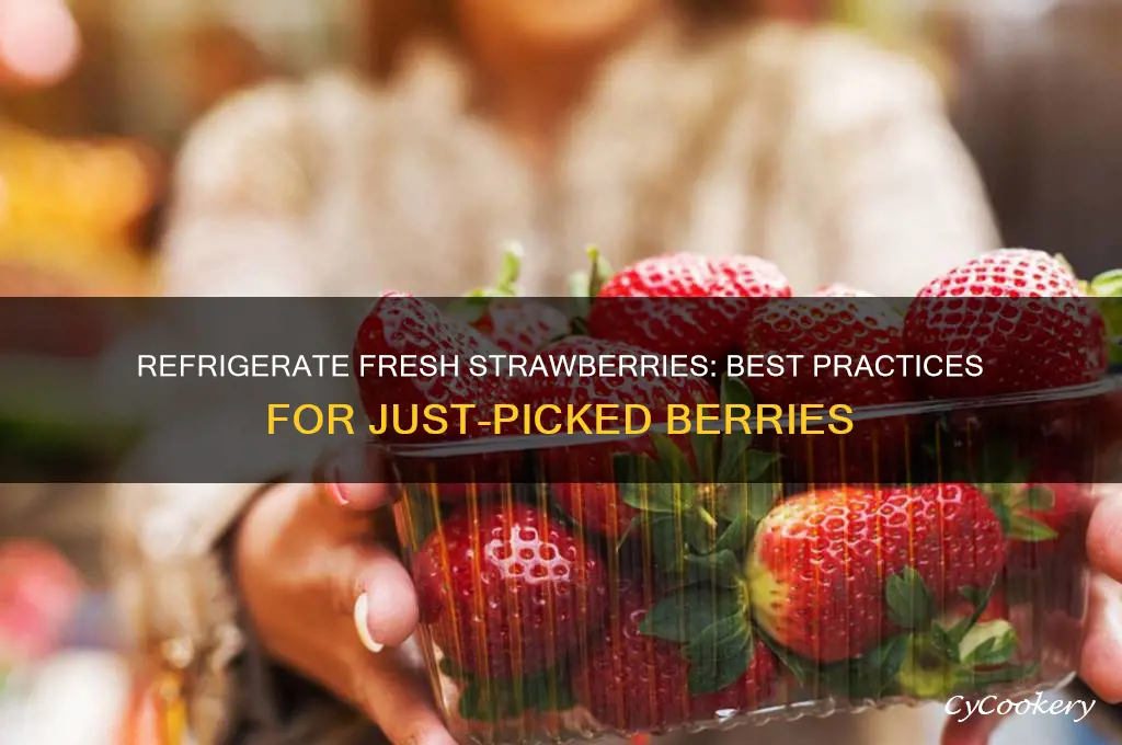 should i refrigerate fresh strawberries just picked