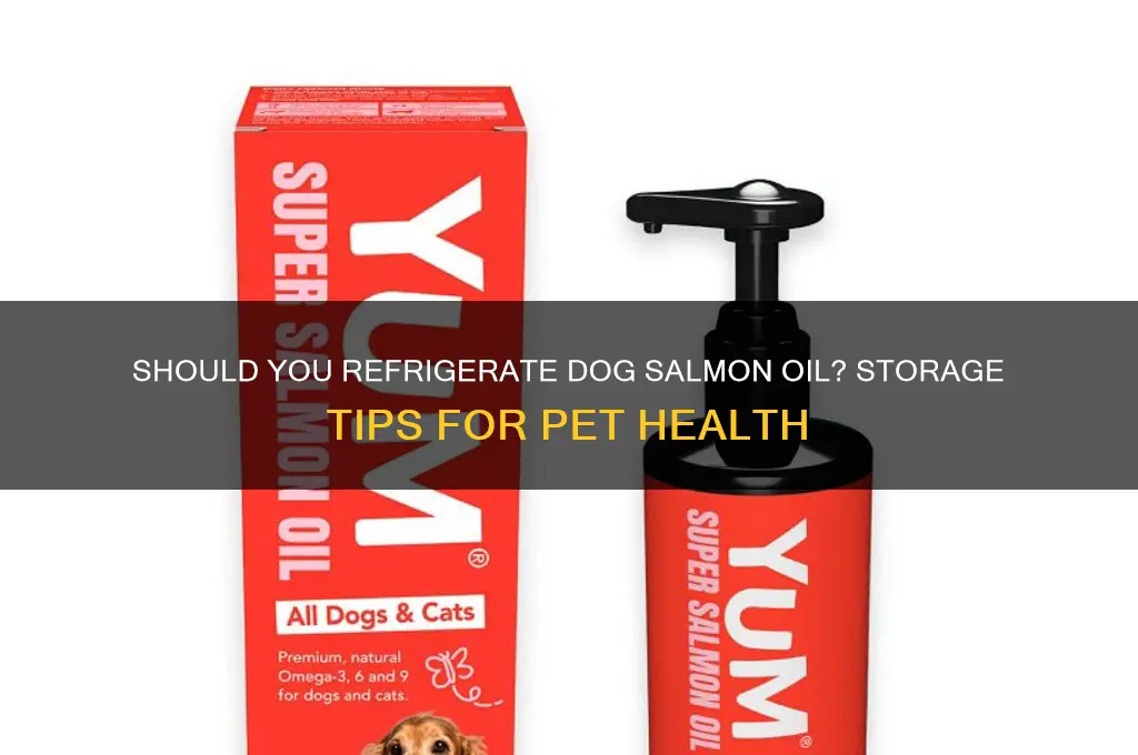 should i refrigerate my dog salmon oil