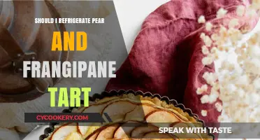 Pear and Frangipane Tart Storage: To Refrigerate or Not?