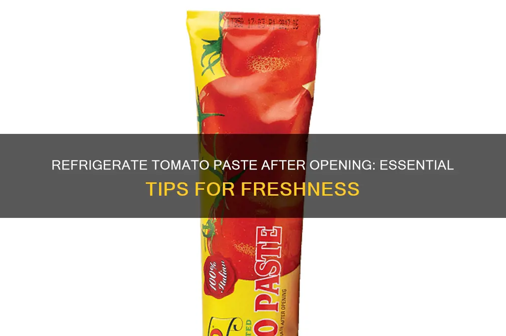 should i refrigerate tomato paste after opening