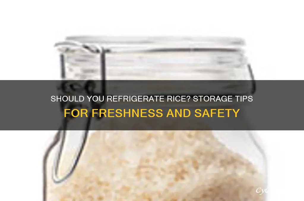 should i store rice in the refrigerator