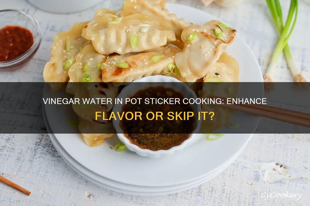 should I use vinegar water while cooking pot stickers