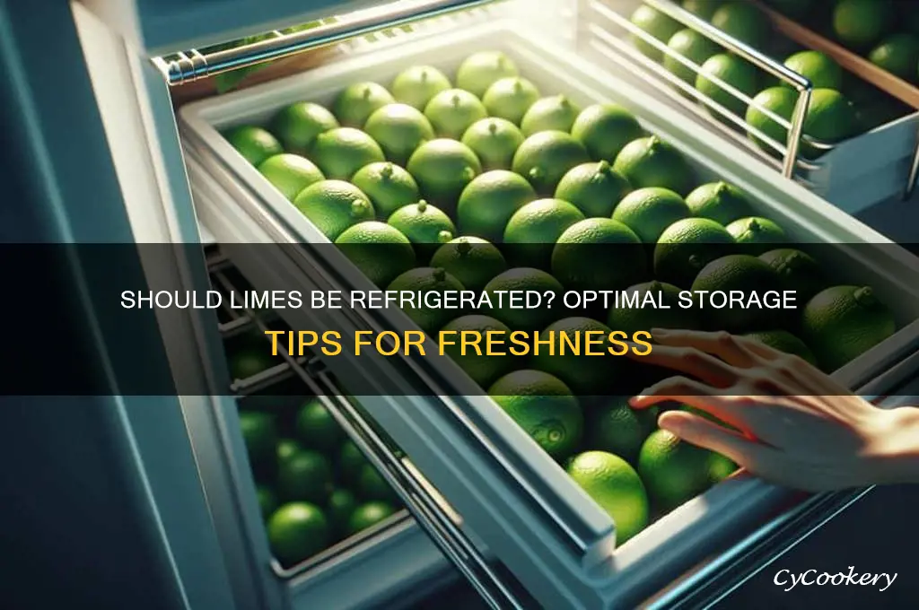 should limes be stored in the refrigerator