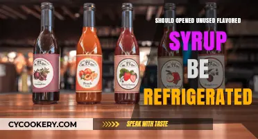Should Unused Flavored Syrup Be Refrigerated After Opening?