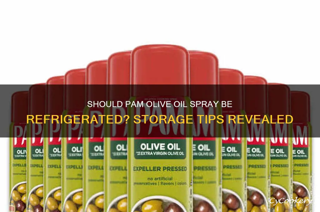 should pam olive oil spray be refrigerated