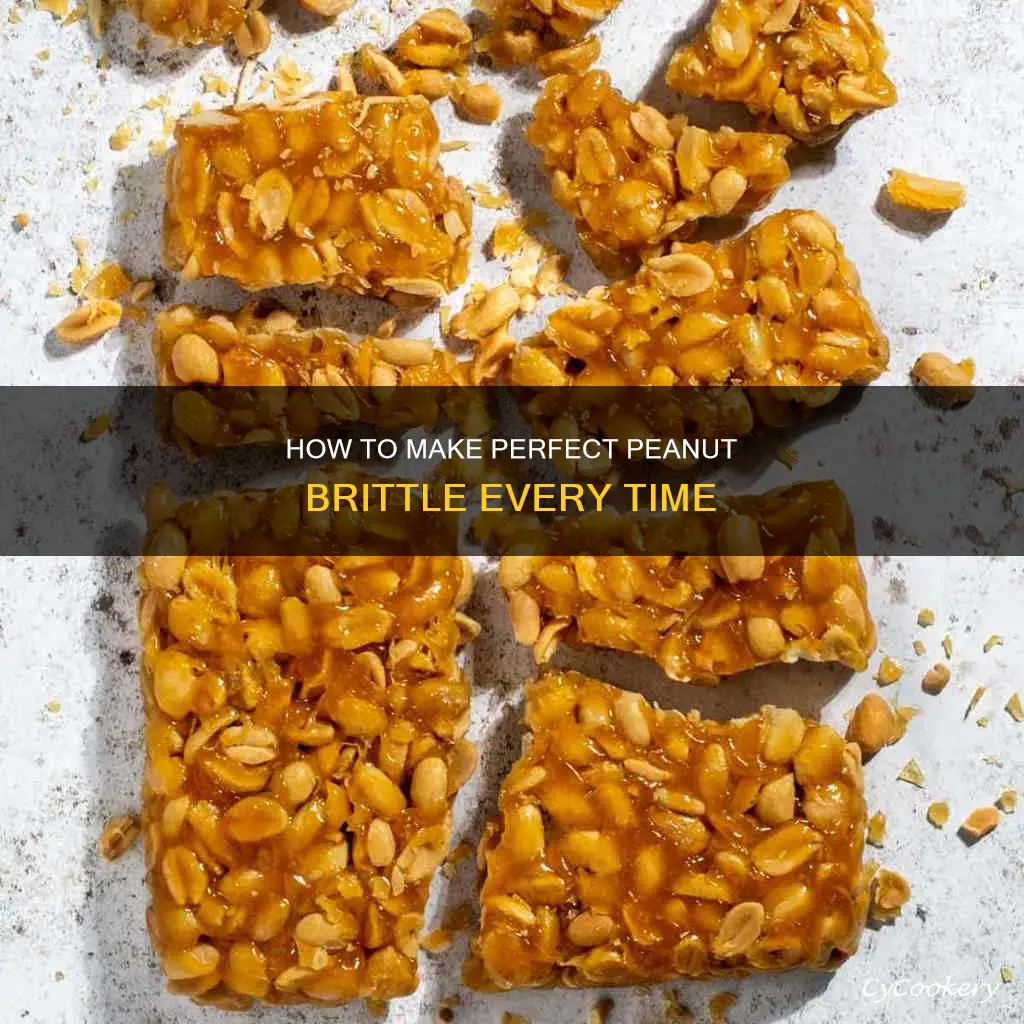 should peanut brittle look clear when spreading on the pan