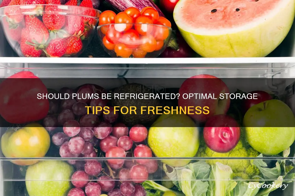 should plums be kept in the refrigerator