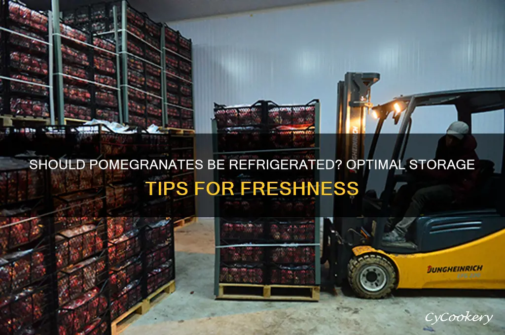 should pomegranates be stored in the refrigerator