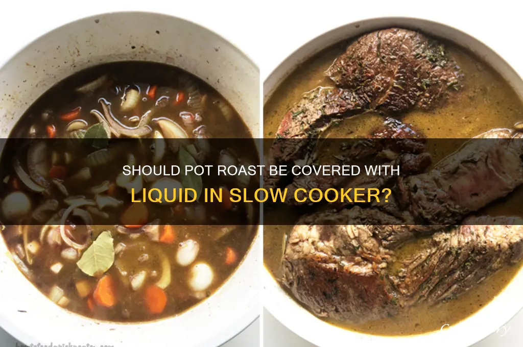 should pot roast be covered with liquid in slow cooker