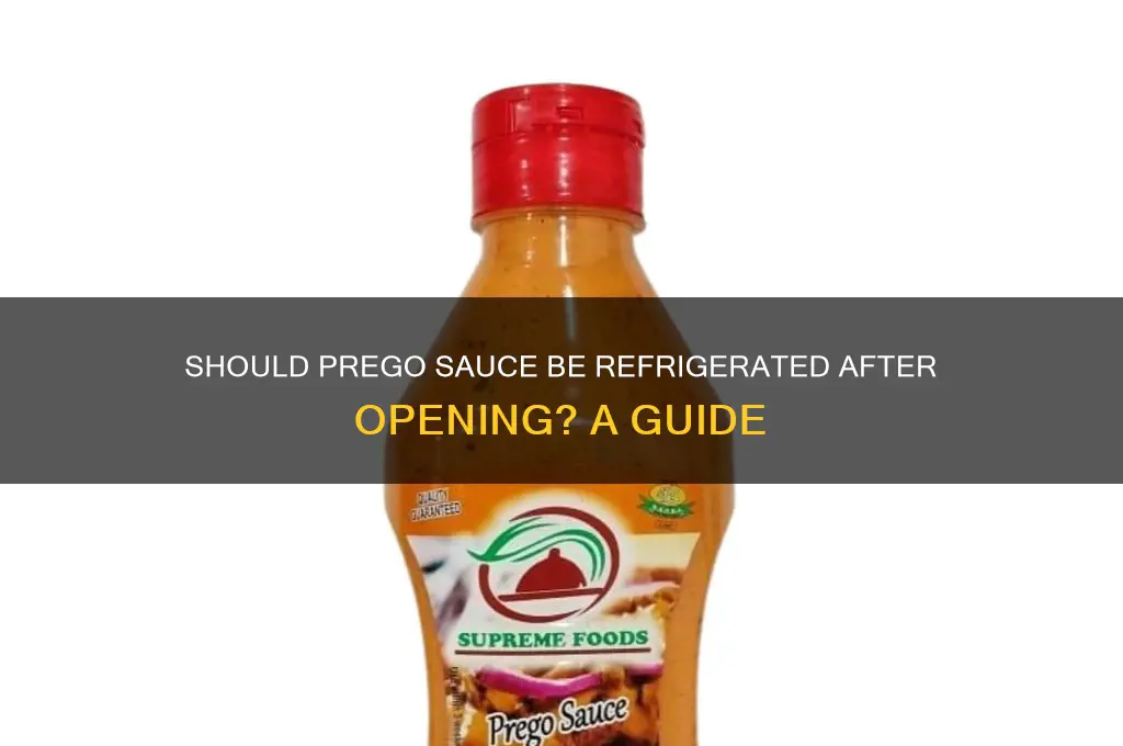 should prego sauce be refrigerate after opening