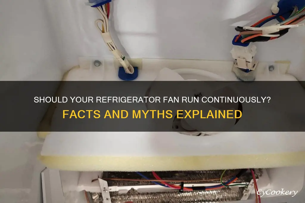 should refrigerator fan run all the time