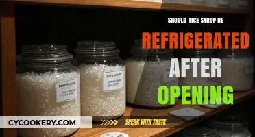 Should Rice Syrup Be Refrigerated After Opening? Storage Tips