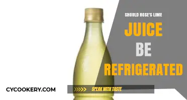 Should Rose's Lime Juice Be Refrigerated? Storage Tips Revealed