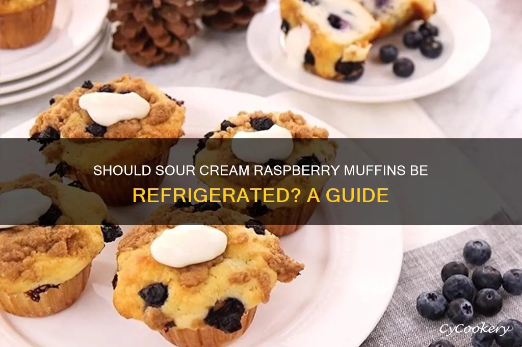 should sour cream raspberry muffins be refrigerated