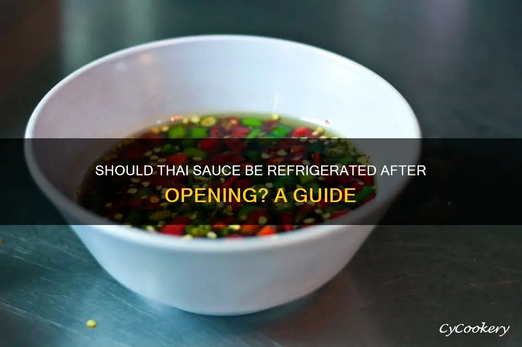 should thai sauce be refrigerated after openini