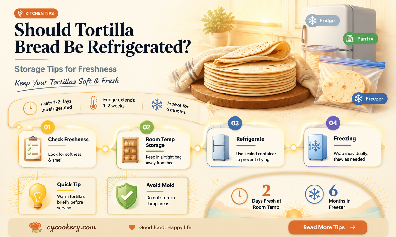am i supposed to refrigerate tortilla bread