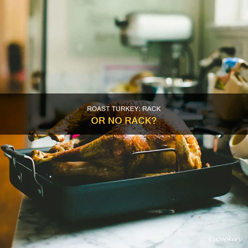 should turkeys be roasted.on a rack in pan or no