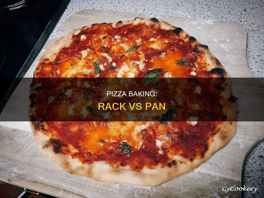 should you bake pizza on oven rack or pan