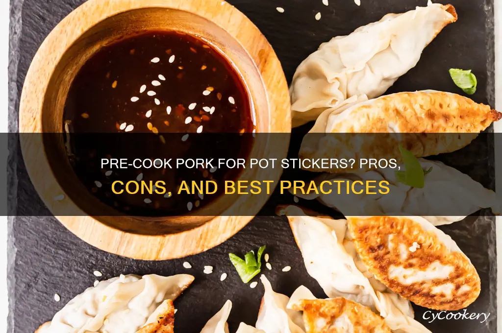 should you cook pork before making pot stickers
