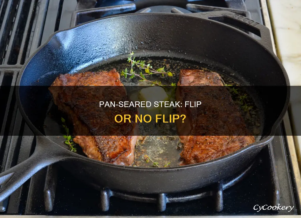 should you flip a steak when pan searing