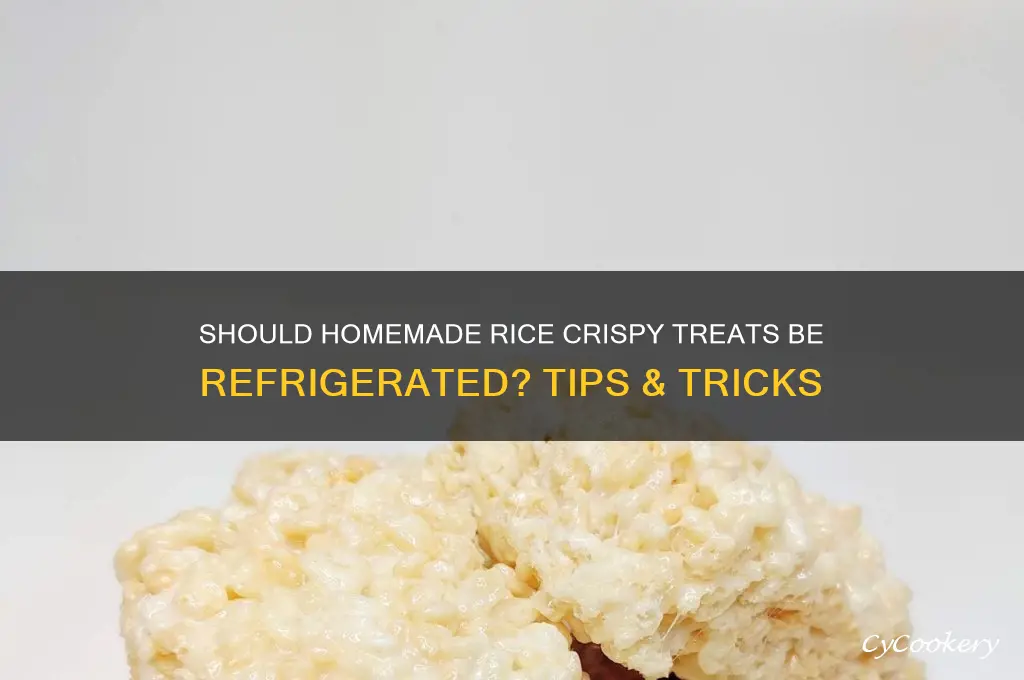 should you refrigerate homemade rice crispy treats