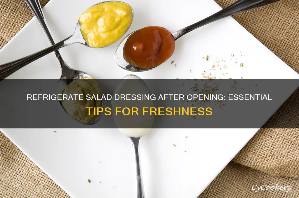 should you refrigerate salad dressing after opening
