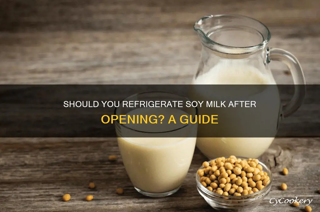 should you refrigerate soy milk after opening